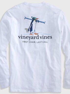 Vineyard Vines: First Chair Last Call Long-Sleeve Pocket Tee NWT